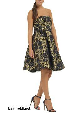 Абитуриентска Къса Рокля Черно и Златисто