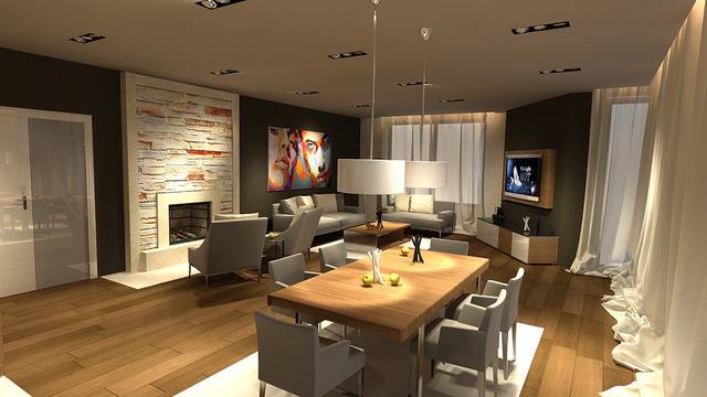 Изискан и модерен интериорен дизайн на дневна