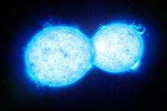 Астрономи откриха уникална двойка „целуващи“ се звезди