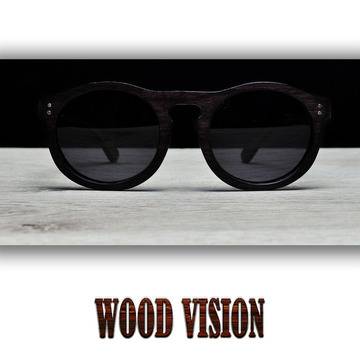 Кръгли слънчеви дървени очила – Wood Vision