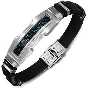 Мъжка гривна с карбон