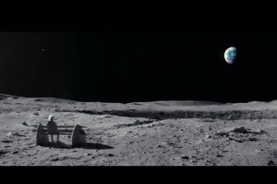 Човек на Луната, сълзи в очите