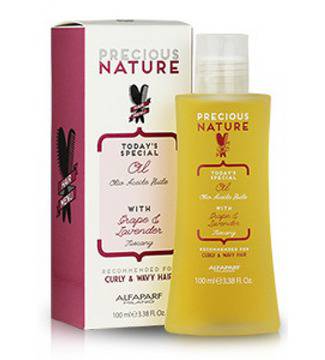 Alfaparf Precious Nature Oil for curly and wavy hair Олио за къдрава и чуплива коса с екстракт от грозде и лавандула 100ml
