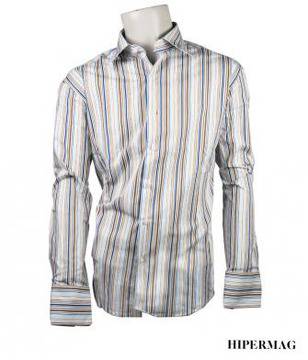 Стилна мъжка риза във вертикално райе
