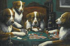 Картина с играещи покер кучета бе продадена за над $650,000