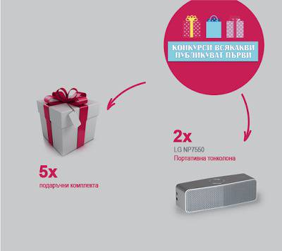 Конкурси всякакви: Спечелете 2 броя LG Bluetooth Speakers и 5 подаръчни комплекта