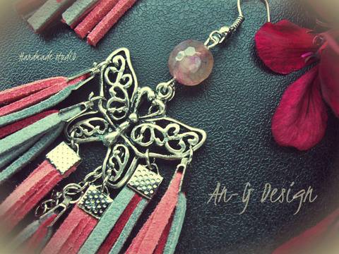 Модерни Обици Coral Butterflies