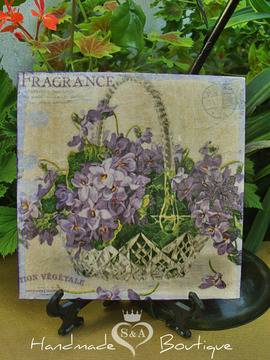 Картина Декупаж Violets