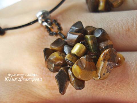 Комплект Бижута с Тигрово Око Wishlist