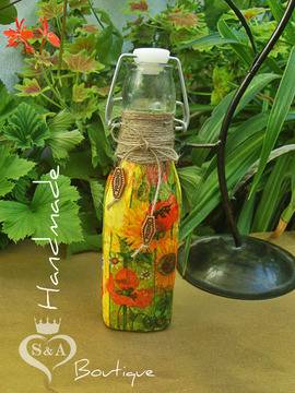 Декупаж Декорация Flower Bottle