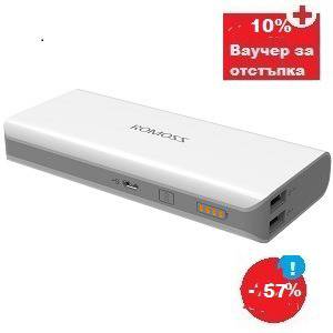 Универсална външна батерия InfoTouch OEM Solo 5, 10000mAh, Бяла