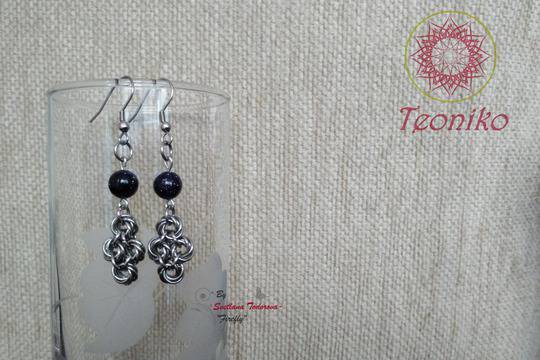 Ръчно изработени обеци с авантюрин