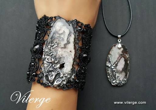 Винтидж бижута с естествени камъни и Коледен подарък за жени