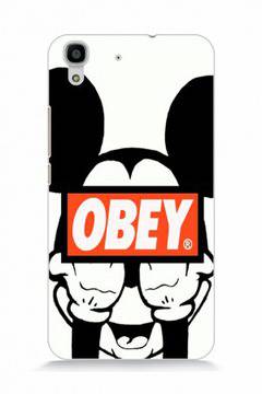 Заден предпазен капак за Huawei Y6 Mickey Mouse middle finger Obey Подчинявам се