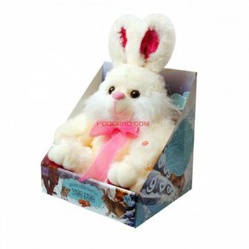 Плюшена играчка Зайо, която разказва приказка и пее песнички на български език