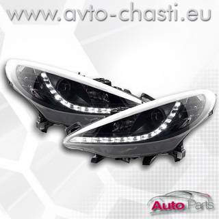 Фарове за PEUGEOT 207 /черни/