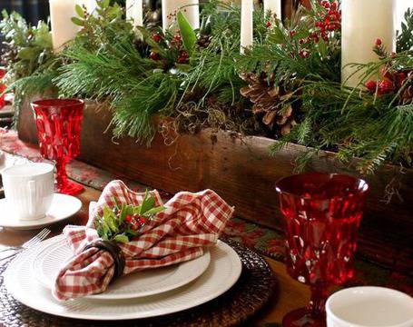 Коледна трапеза в стил рустик
