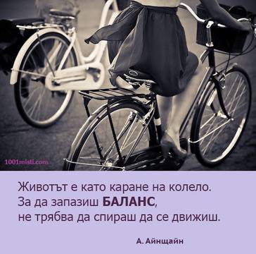 Животът е като каране на колело