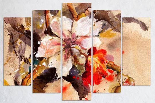 Декоративно пано за стена с рисувана китайска роза VH-600