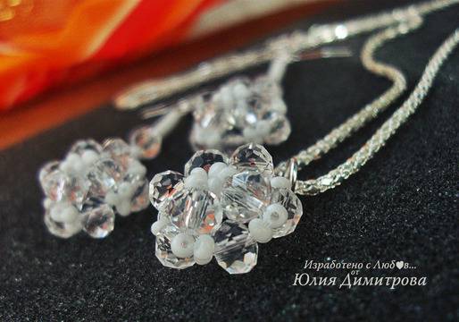 Бижута Обеци и Висулка Snow Queen