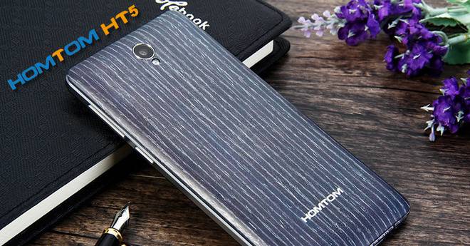 HOMTOM HT5 – 5-инчов смартфон с голяма батерия и корпус, имитиращ дърво