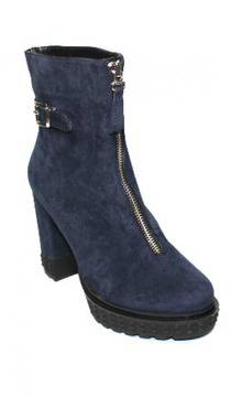 Дамски боти на висок ток от велур