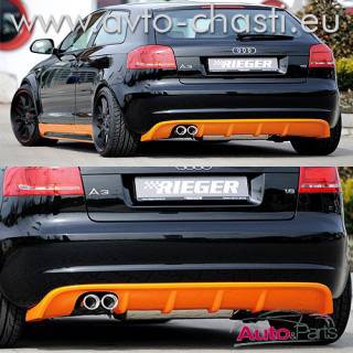 Дифузьор за задната броня на Audi A3 8P Facelift и Audi A3 8PA Sportback Facelift
