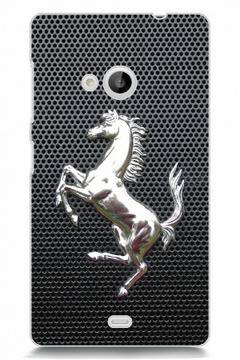 Заден предпазен капак за Microsoft Lumia 535 лого на Ферари – Ferrari върху метална решетка