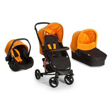 Комбинирана детска количка Hauck Miami 4S Trio Set – Caviar/Orange