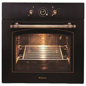 Фурна за вграждане Hansa BOES68120090, Електрическа, Функция грил, Въртящ се шиш, Клас A+, Черна
