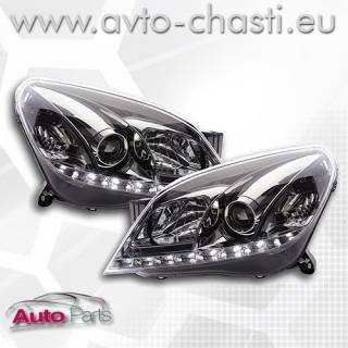 Фарове с дневни светлини за OPEL ASTRA H /хром/