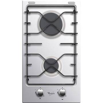 Плот за вграждане Whirlpool AKT 301 IX, Газов, 2 нагревателни зони, Ел. запалване, Инокс