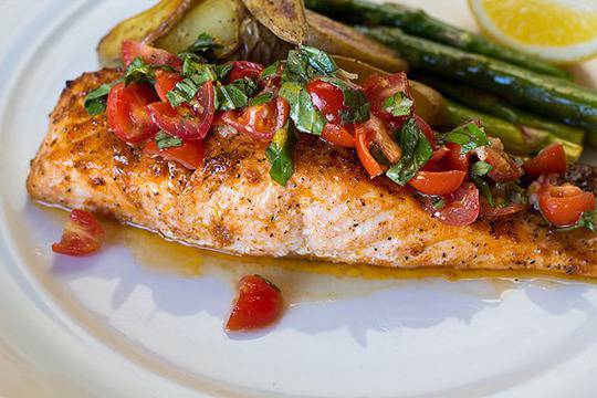 Печено филе от сьомга