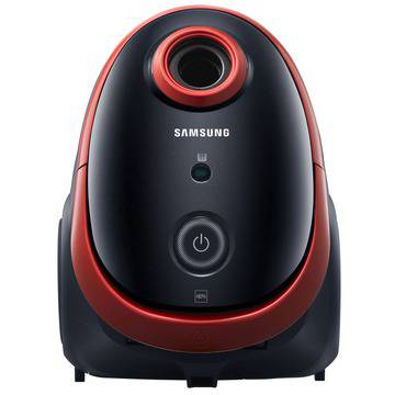 Прахосмукачка с торба Samsung VCC54E1H31, 3 л, Телескопична тръба, 1500 W, Филтър HEPA, Червена/ Черна