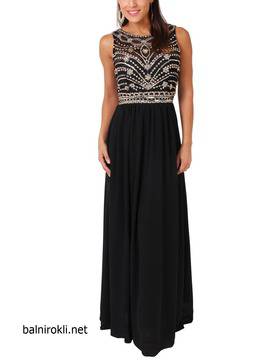 Дълга Елегантна Рокля Бюстие Диаманти