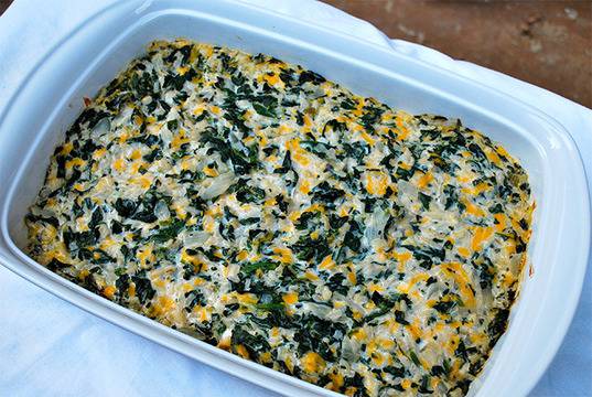 Спанак с ориз на фурна