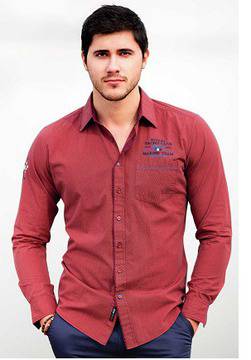 Мъжка риза STYLER, модел 21168, Червен