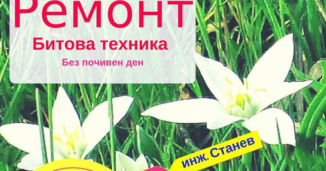 Ремонт на перални в събота и неделя