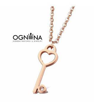 Нежно колие с ключе от стомана с позлата