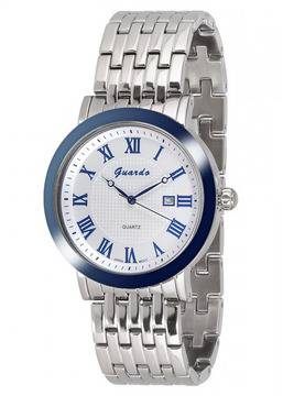 Мъжки часовник с метална каишка. Часовници Guardo.