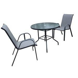 Комплект градински мебели Kring Summer Round, Маса, 2 стола