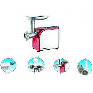 Месомелачка Heinner MG12TASH-RED, 1200 W, Иноксова основа