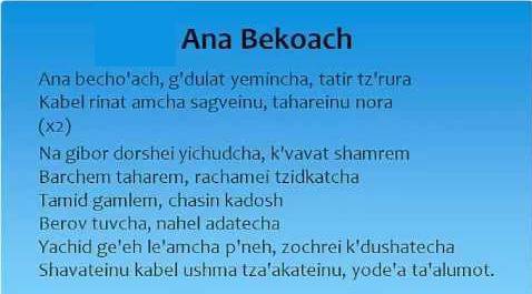 Ана Бекоах – 42 буквеното име на Бога