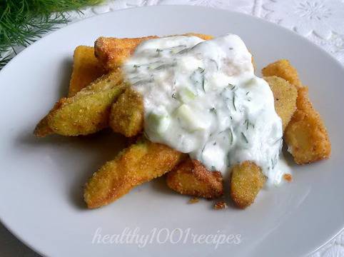 Хрупкави панирани тиквички на фурна