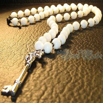 Мъжки гердан от естествени камъни бял Оникс – DM-1003