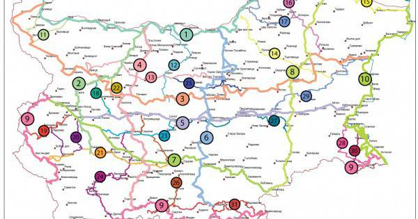 Схема на велосипедните маршрути в България