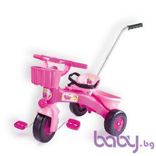 Промоции – Mochtoys Триколка с родителски контрол Розова