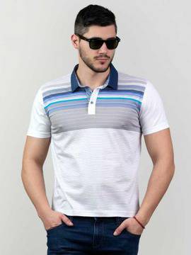 Мъжка блуза с къс ръкав и яка