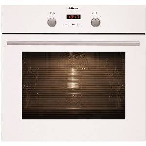 Фурна за вграждане Hansa BOEW68465, 8 Функции, Функция Grill, Клас A, Бутони push up, Дисплей, Бяло стъкло – Отстъпка: 20%