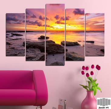 Декоративно пано за стена с красив морски изгрев – HD-059